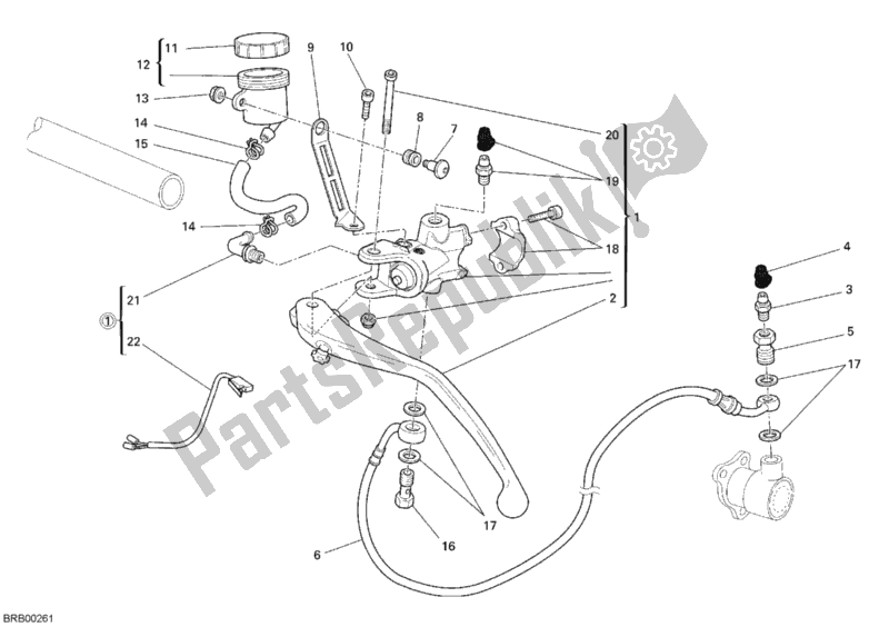 Todas las partes para Cilindro Maestro Del Embrague de Ducati Superbike 1098 USA 2007